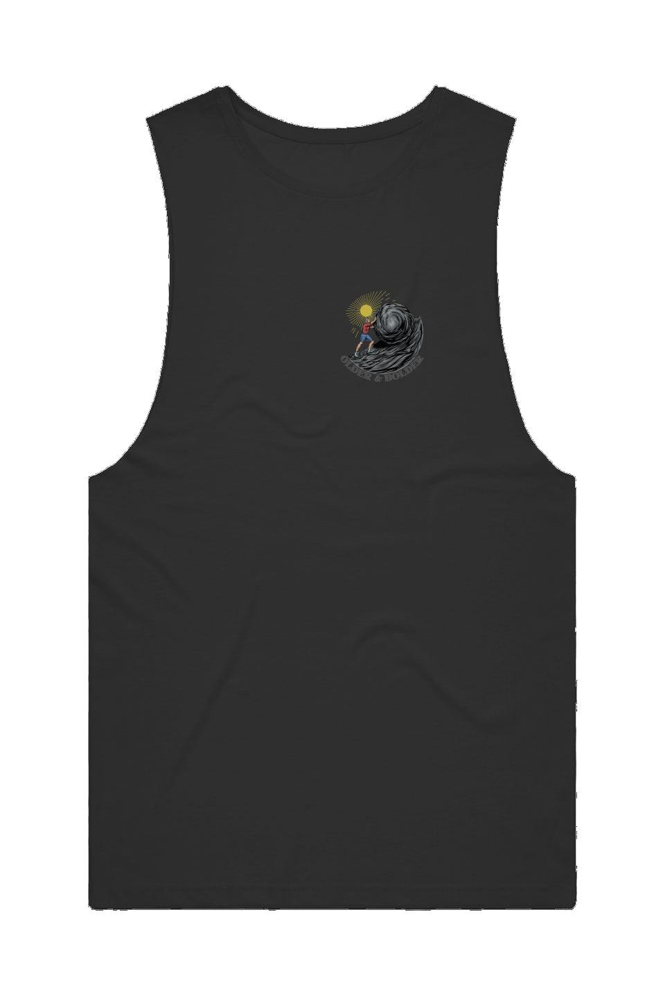 Black Men's Athlete Tank Top for the gym, made by Older and Bolder GYM Clothing Apparel