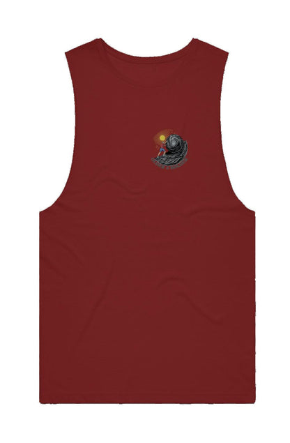 Red Men's Athlete Tank Top for the gym, made by Older and Bolder GYM Clothing Apparel