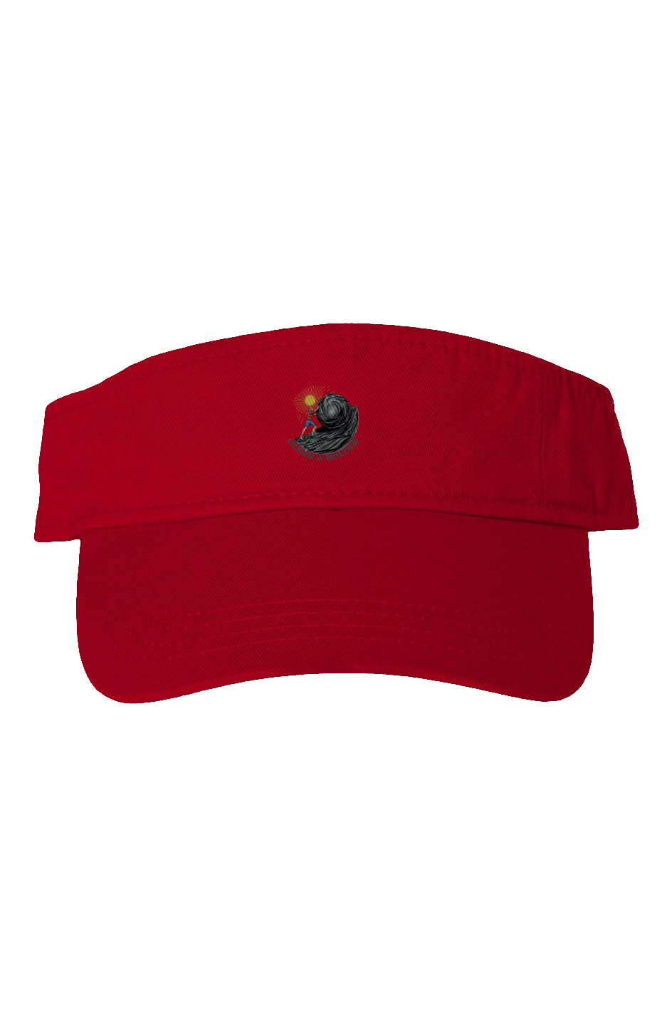 Classic Visor Cap in Red, by Older and Bolder Apparel