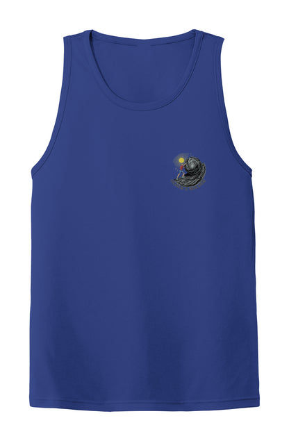 Blue PosiCharge Extreme Competitor Tank Top for the gym, made by Older and Bolder Clothing Apparel