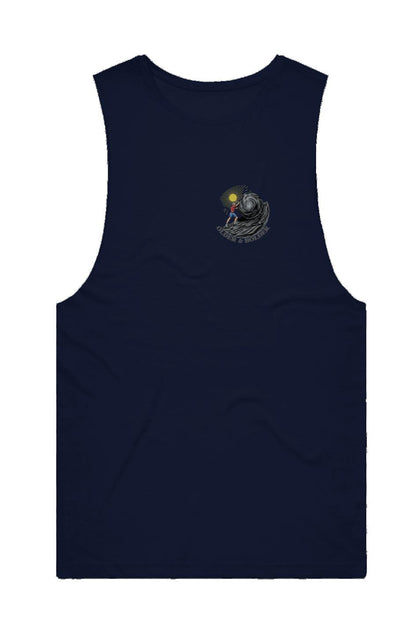 Navy Men's Athlete Tank Top for the gym, made by Older and Bolder GYM Clothing Apparel